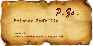 Polster Zsófia névjegykártya